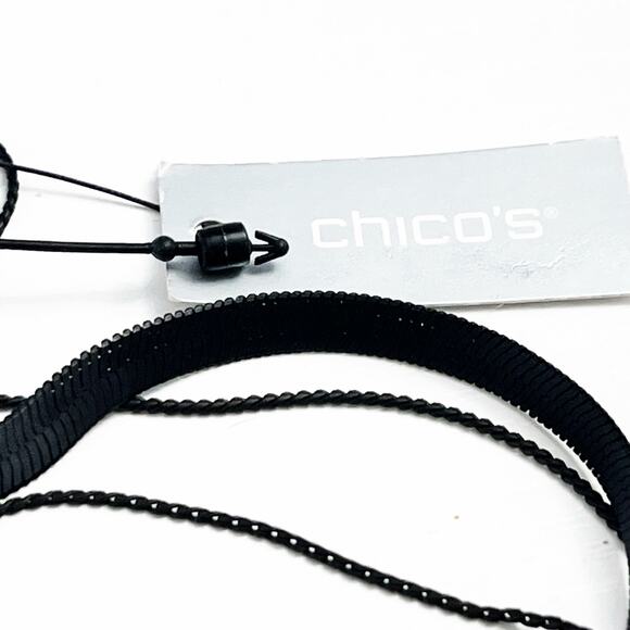 NEW Chico’s Mixed Metal Multistrand Convertible Necklace - Picture 9 of 9